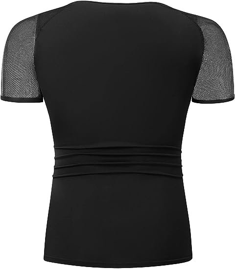 Men's Mesh Raglan Short Sleeve Shirt Top